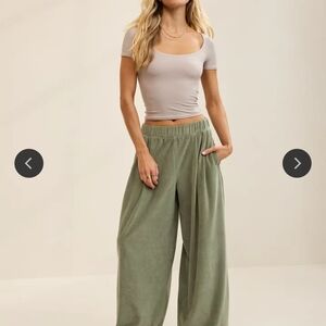 Aerie Sage Wide-Leg Pants